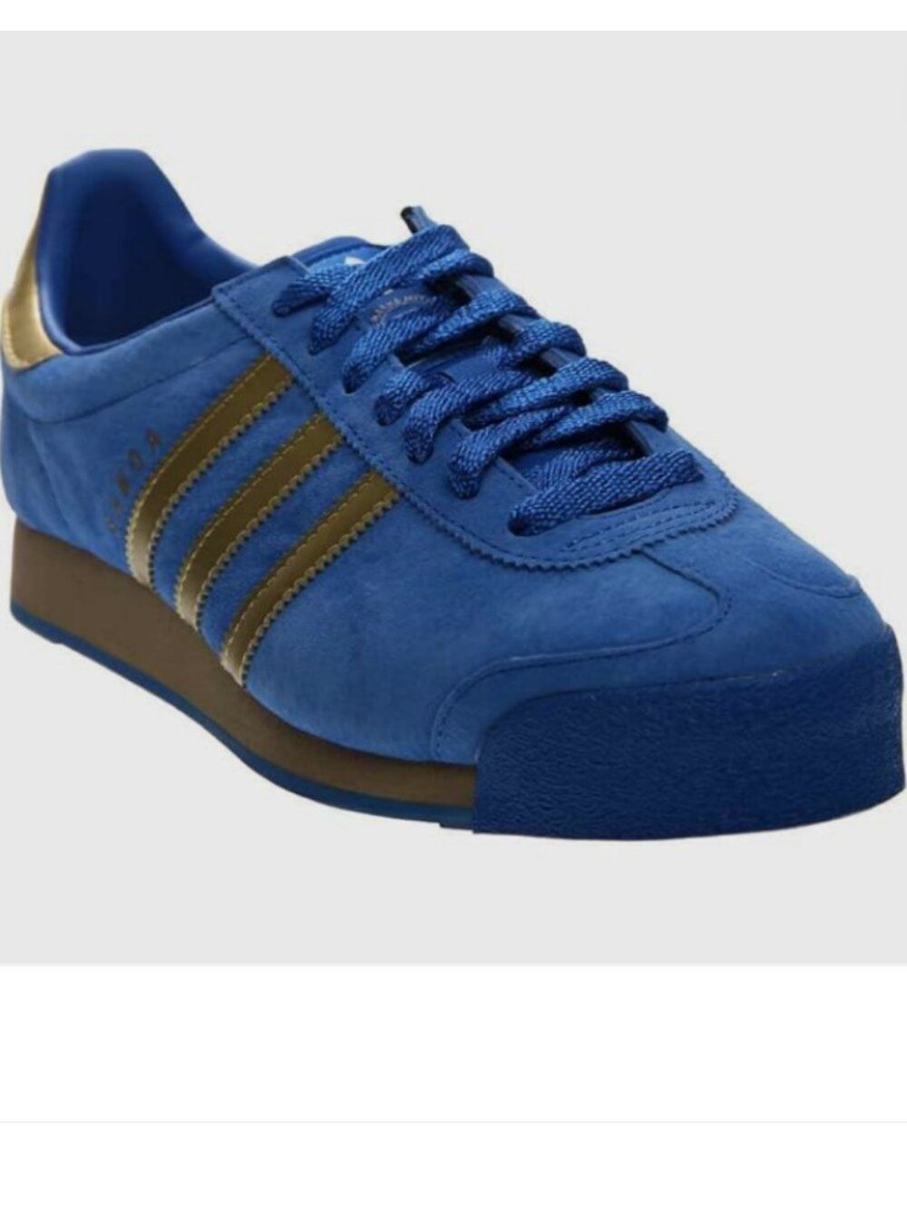 Very Rare Vintage Adidas Samoa Azul Blue Gold mens size 14 US 13.5 UK 49 1/3 EUR